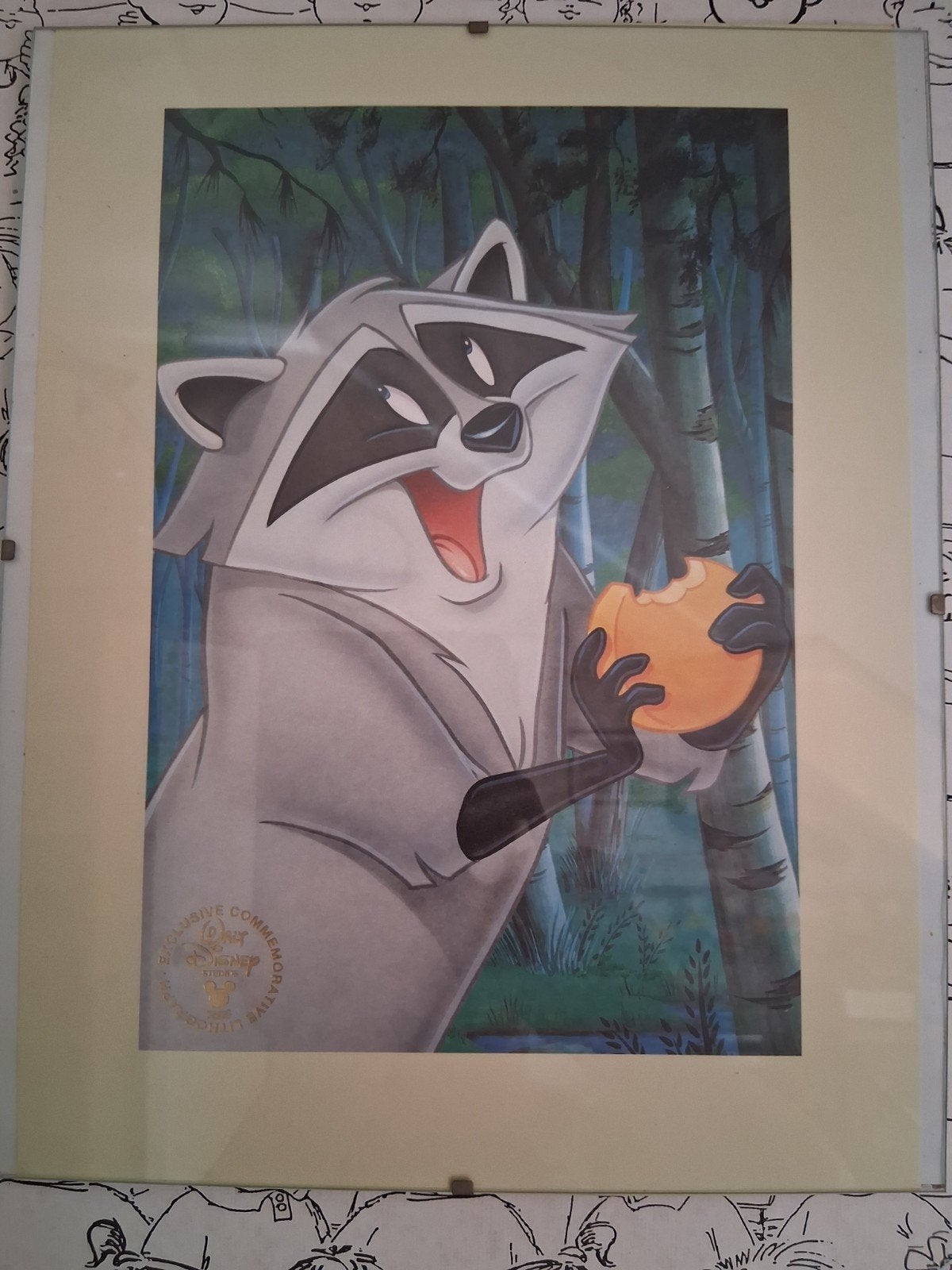 litho's Pochahontas Walt Disney + kader, Verzamelen, Ophalen of Verzenden