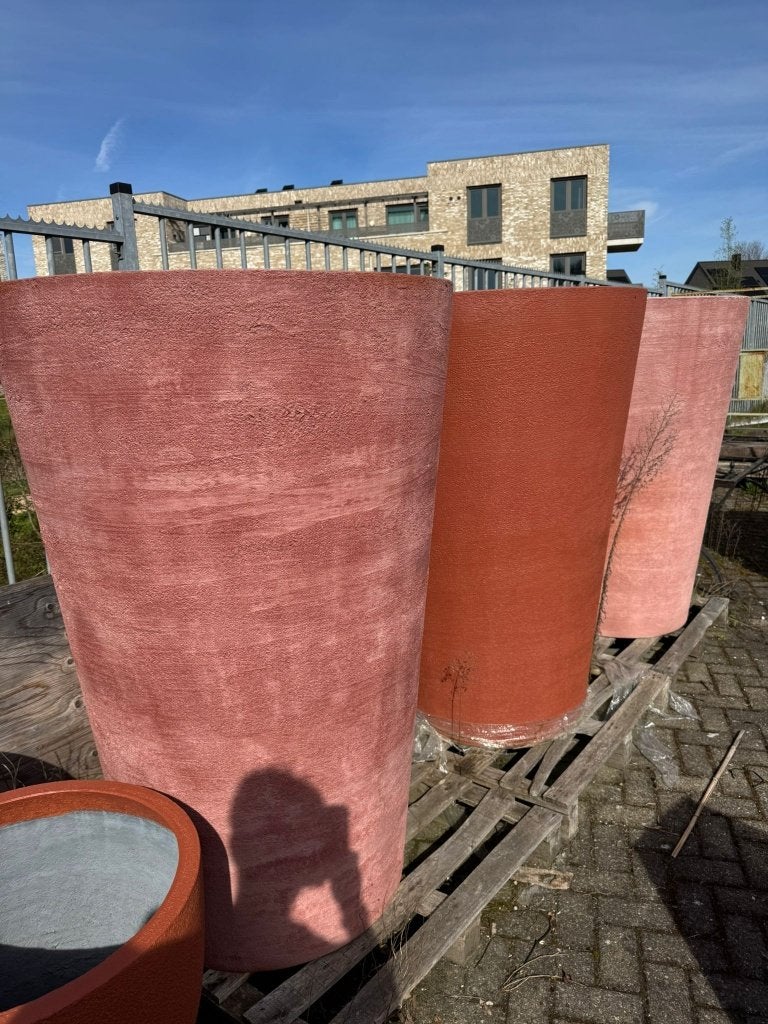 XXXL 150 cm RONDE PLANTENBAK BLOEMPOT FIBERSTONE BLOEMBAK, Ophalen, Overige materialen, 100 cm of meer, Rond