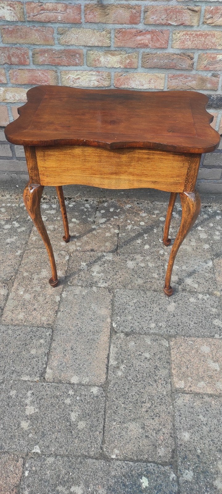 Table à coudre ancienne de 1900, style Queen Anne avec gliss, Enlèvement