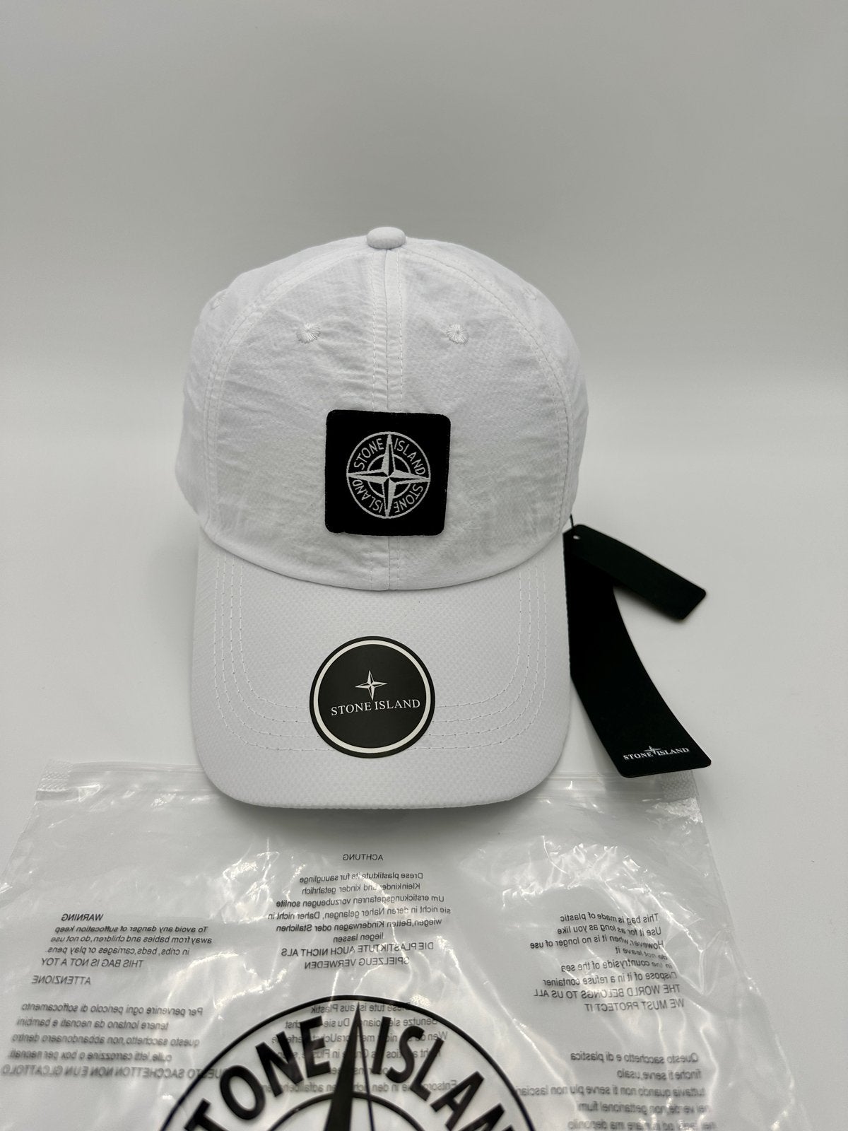 Stone Island White Pet neuf avec billets et emballage, Envoi, Neuf, One size fits all, Casquette