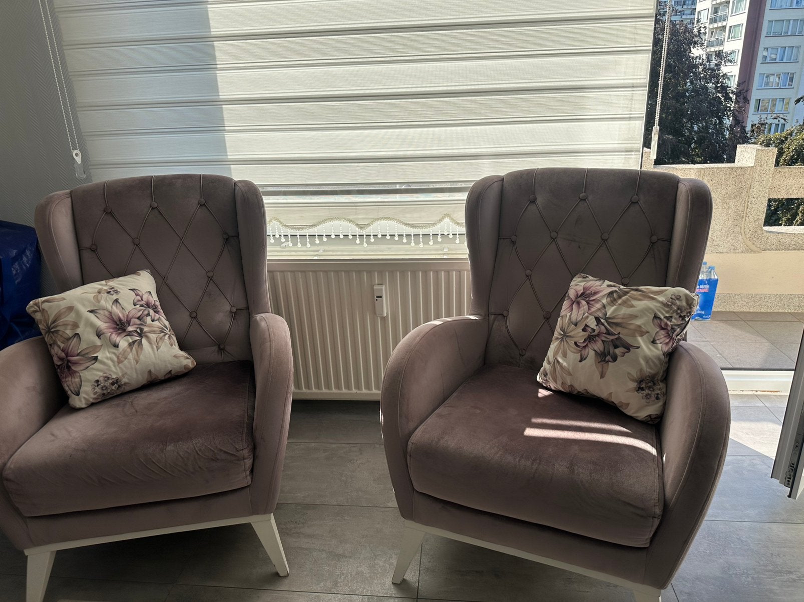 Set van 2 fauteuils in Scandinavische stijl —, Ophalen, Gebruikt, Hout