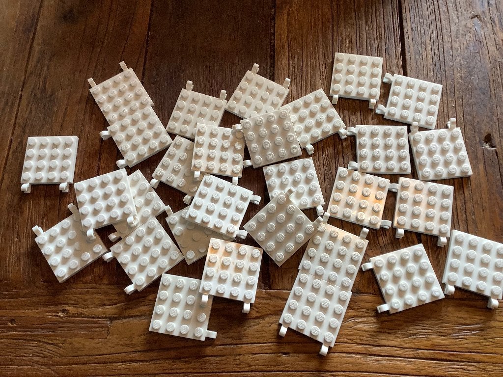 Lego plaatjes/tegels 4x4 met clips Wit 27 stuks / 152-80, Ophalen of Verzenden, Zo goed als nieuw, Losse stenen, Lego