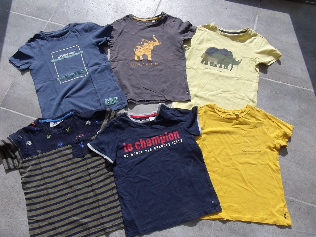 lot 6 T-shirts  garçon 6 ans = 116 =le lot 5€, Kinderen en Baby's, Kinderkleding | Maat 116, Ophalen, Gebruikt, Jongen, Overige typen