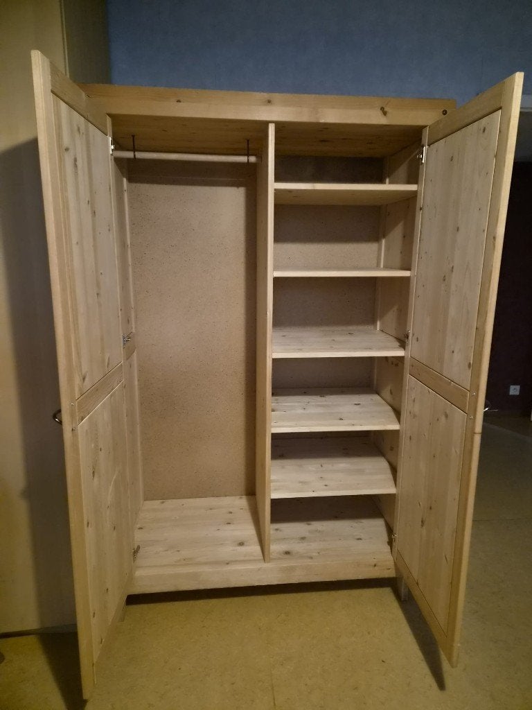 Eiken klerenkast_Garde-robe en chaine claire 125x60x190, Huis en Inrichting, Kasten | Kleerkasten, Ophalen, Met deur(en), Gebruikt