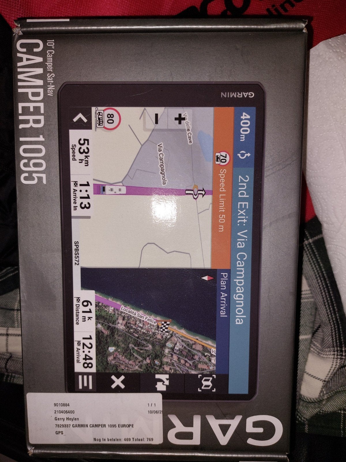 Garmin camper 1095 europe nieuw, Particulier, Navigation