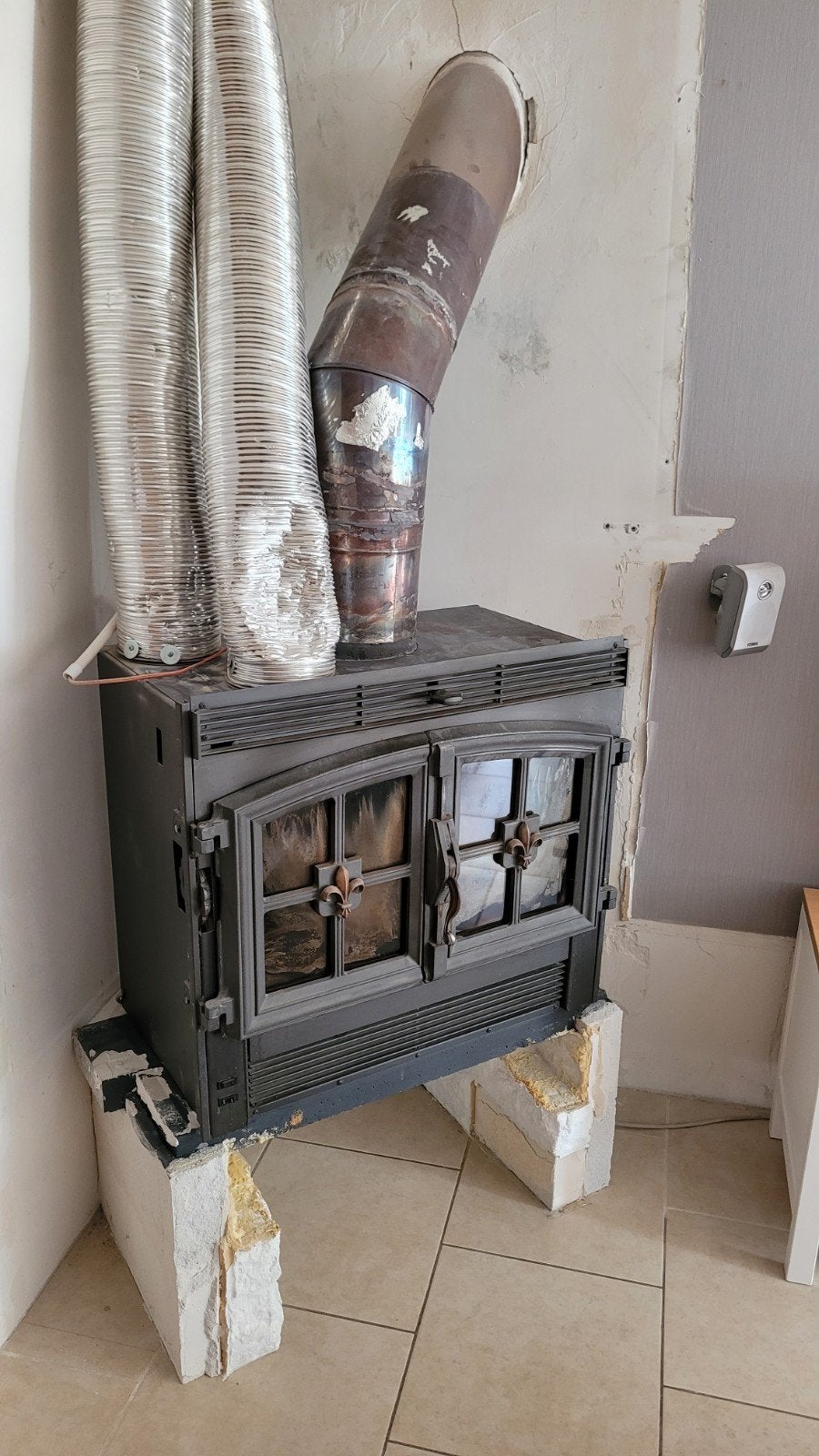 insert bois deville 7867, Maison & Meubles, Encastré, Enlèvement, Utilisé, Bois