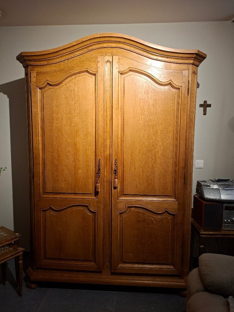 Volledig massieve eiken kast, Ophalen, Gebruikt, Eikenhout