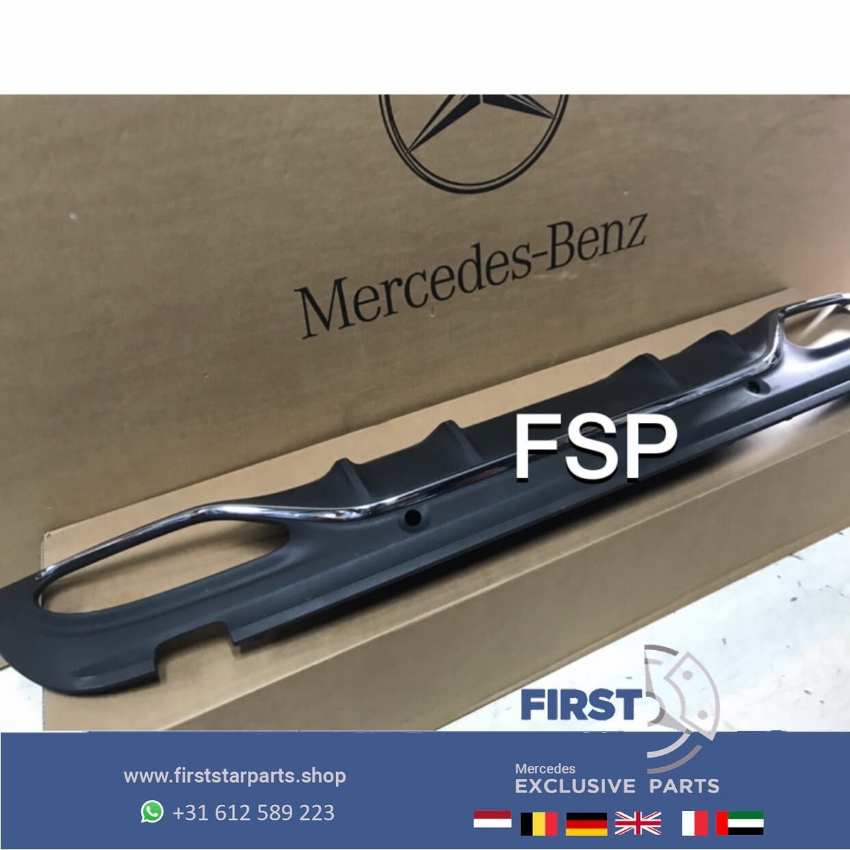 W205 AMG DIFFUSER Mercedes C Klasse 2014-2018 origineel, Utilisé, -, -, Enlèvement ou Envoi