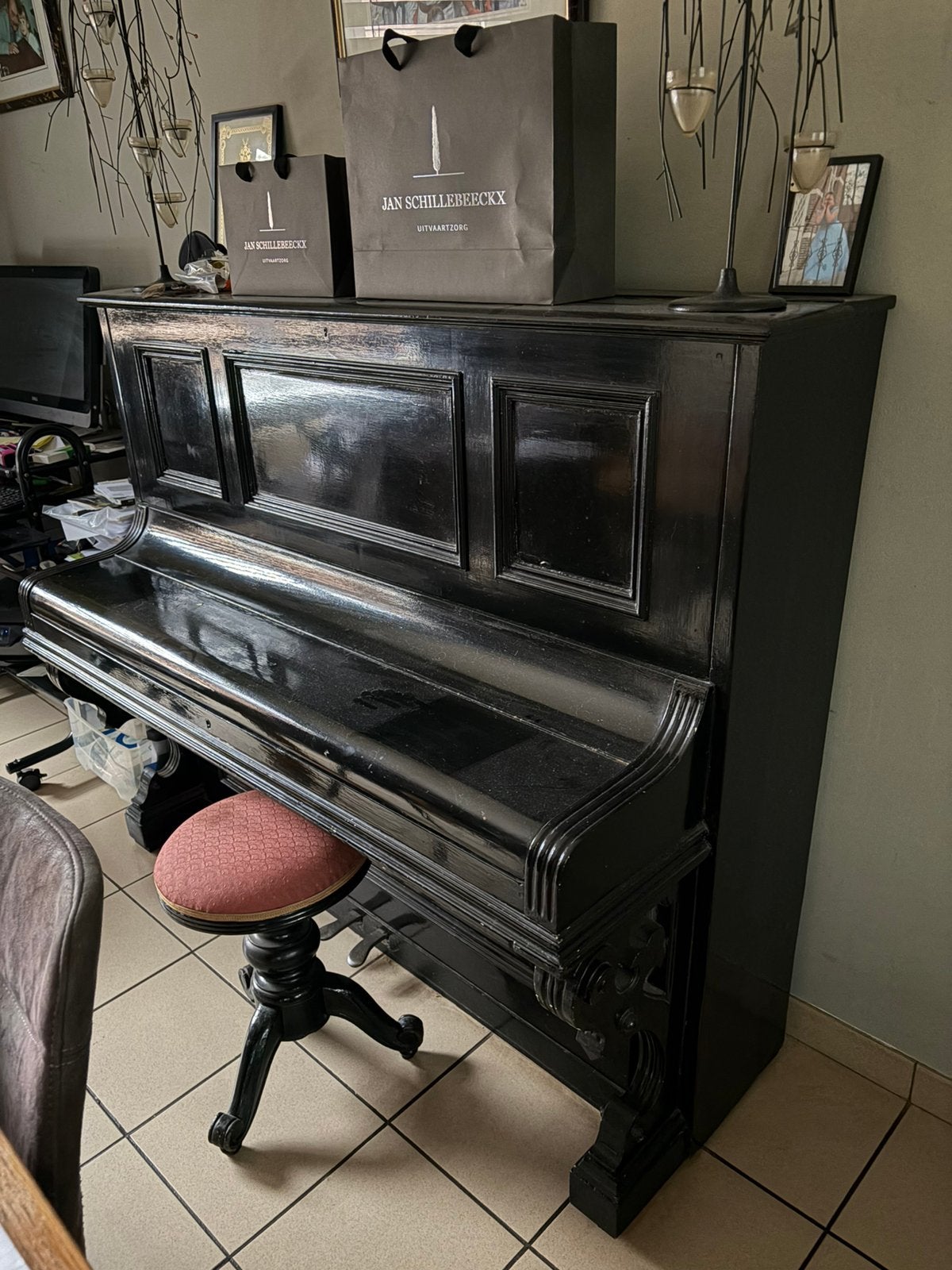 Piano, Muziek en Instrumenten, Piano's, Ophalen, Gebruikt, Zwart, Piano