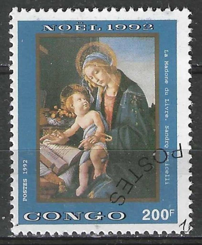 Congo Brazzaville 1992 - Yvert 962J - Schilderijen (ST), Verzenden, Gestempeld