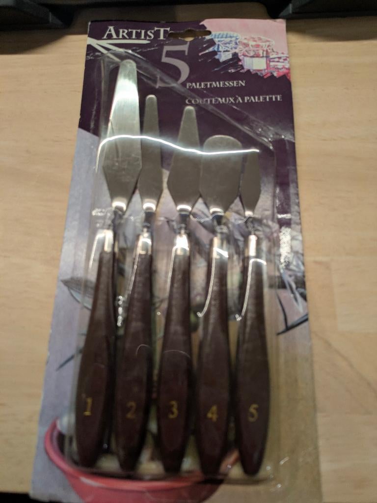 Couteaux à palette - lot de 5 - neufs dans leur emballage, Hobby & Loisirs créatifs, Enlèvement, Neuf, Outillage ou Accessoires