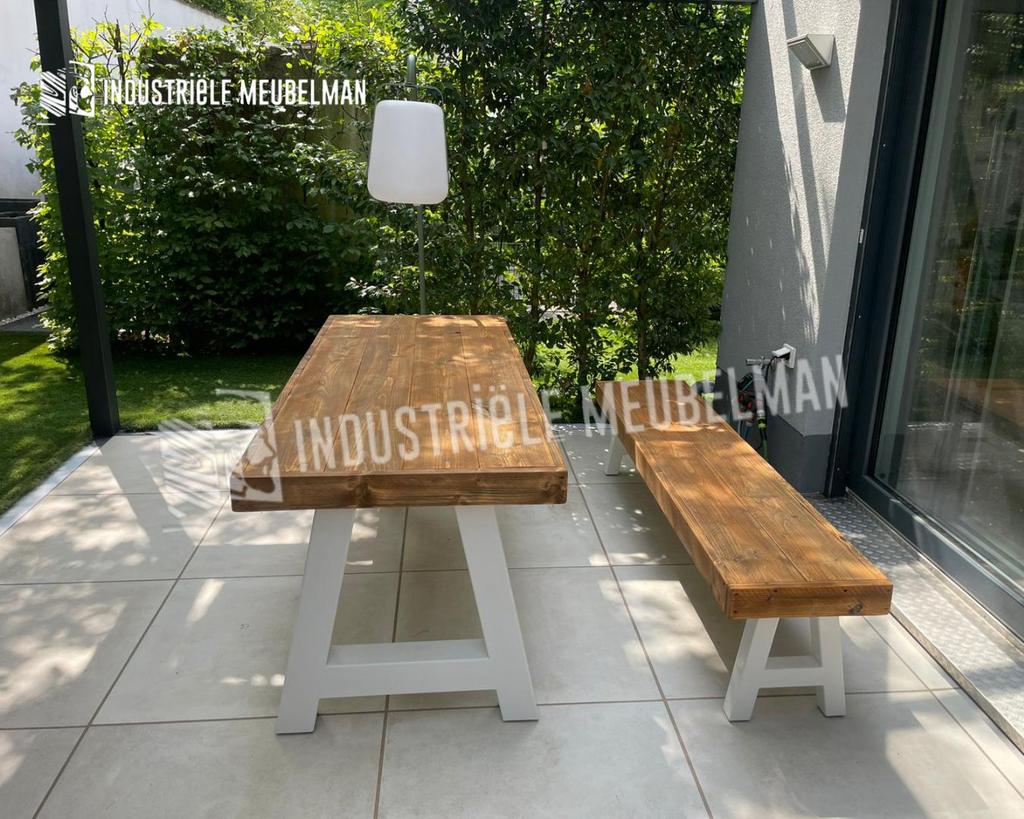 Steigerhout Douglas Tuintafels Tuinset Zetel Bank Lounge, Tuin en Terras, Picknicktafels, Zo goed als nieuw, Verzenden