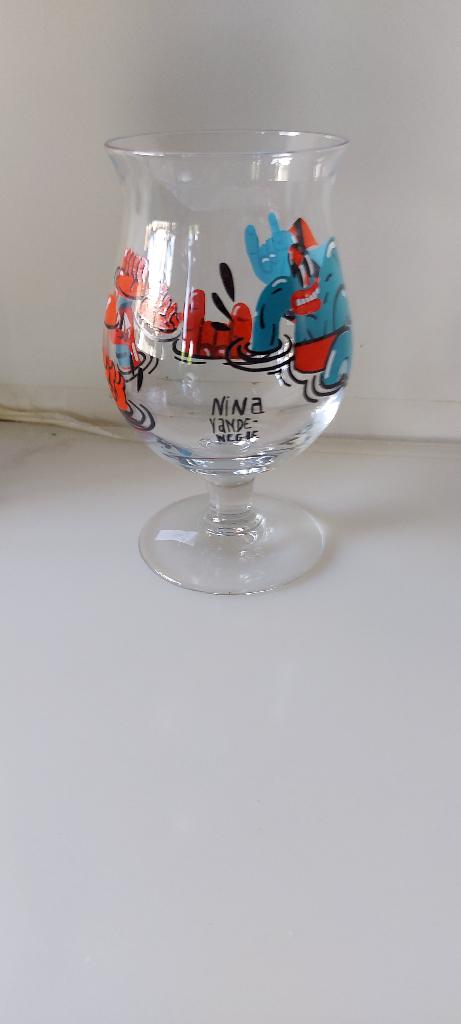 Duvelglas tekening ontworpen door Nina vandeweghe, Verzamelen, Ophalen of Verzenden, Nieuw, Glas of Glazen, Duvel
