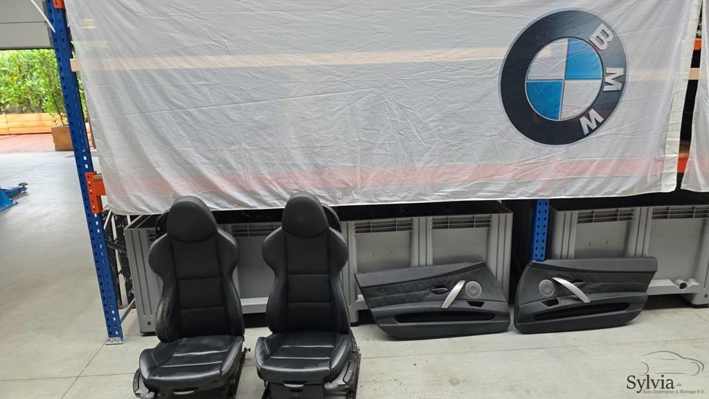 Zwart Leren sport interieur stoelen handbediend met stoelver, Auto-onderdelen, Gebruikt, -, -, Ophalen of Verzenden