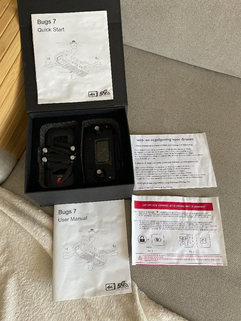 Bugs 7 drone, Cameradrone, 100 tot 1000 meter, Bediening via smartphone, Overige merken