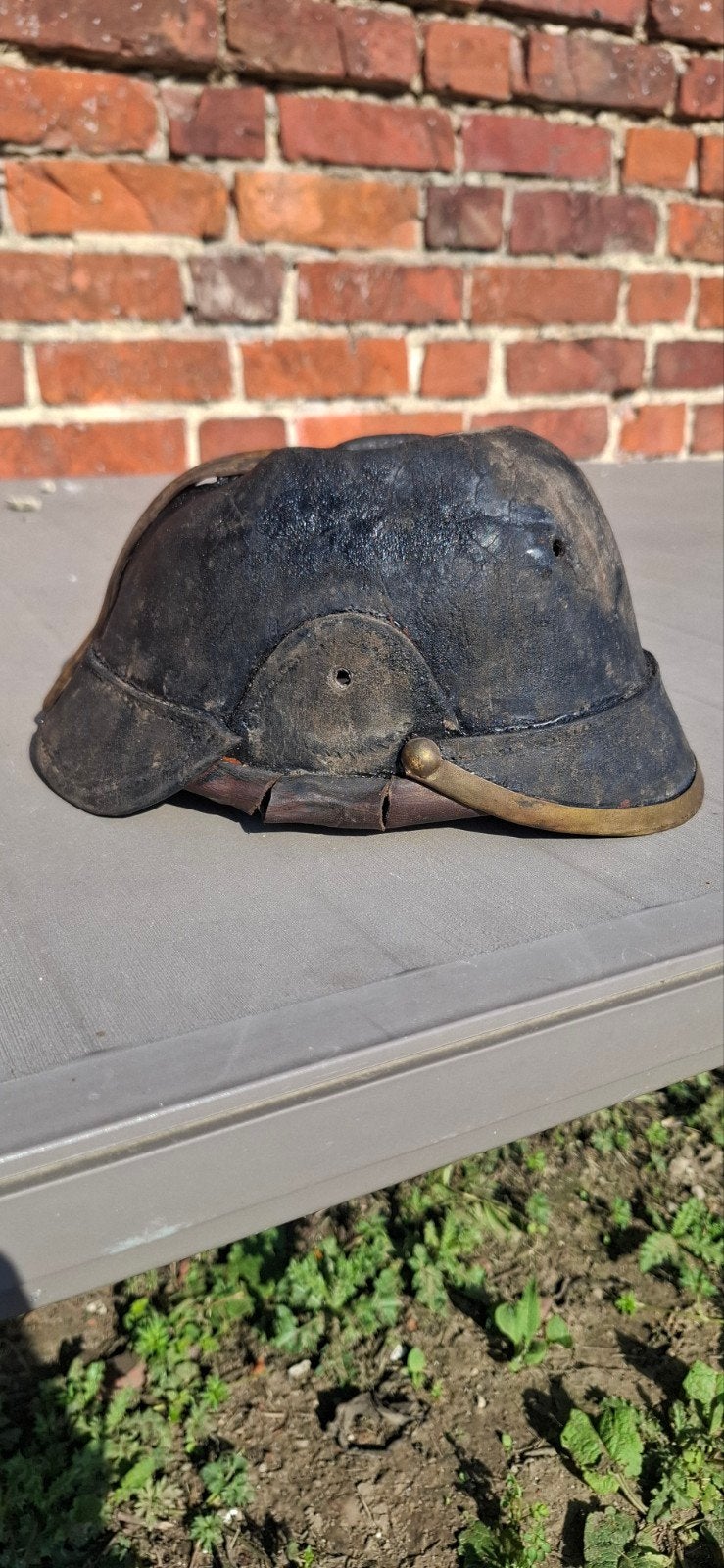 Schuurvondst pinhelm wo1, Verzamelen, Ophalen of Verzenden