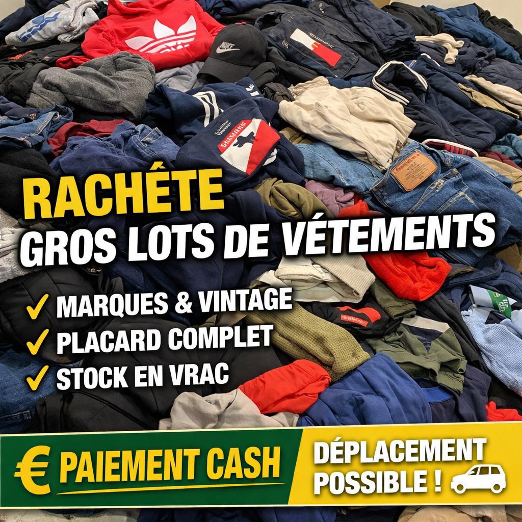 J’ACHÈTE LOTS DE VÊTEMENTS DE MARQUE VINTAGE PAIEMENT CASH, Ophalen of Verzenden