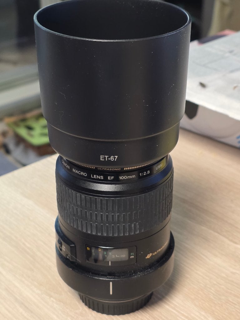 Canon 100mm F2.8 Macro USM met statiefbeugel, Audio, Tv en Foto, Foto | Lenzen en Objectieven, Ophalen, Gebruikt, Macrolens, Canon EF