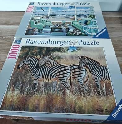 2 puzzel van 1000 stuks van raversburger, Hobby en Vrije tijd, Ophalen, 500 t/m 1500 stukjes, Zo goed als nieuw, Legpuzzel