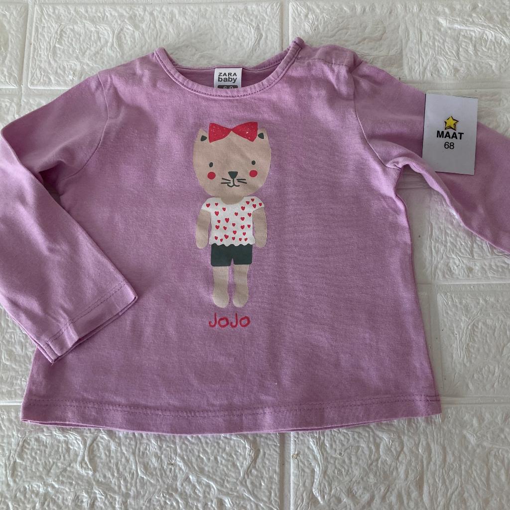 Meisjes shirt /lange mouwen -lila- " Zara" maat 68, Meisje, Ophalen of Verzenden, Zo goed als nieuw, Zara