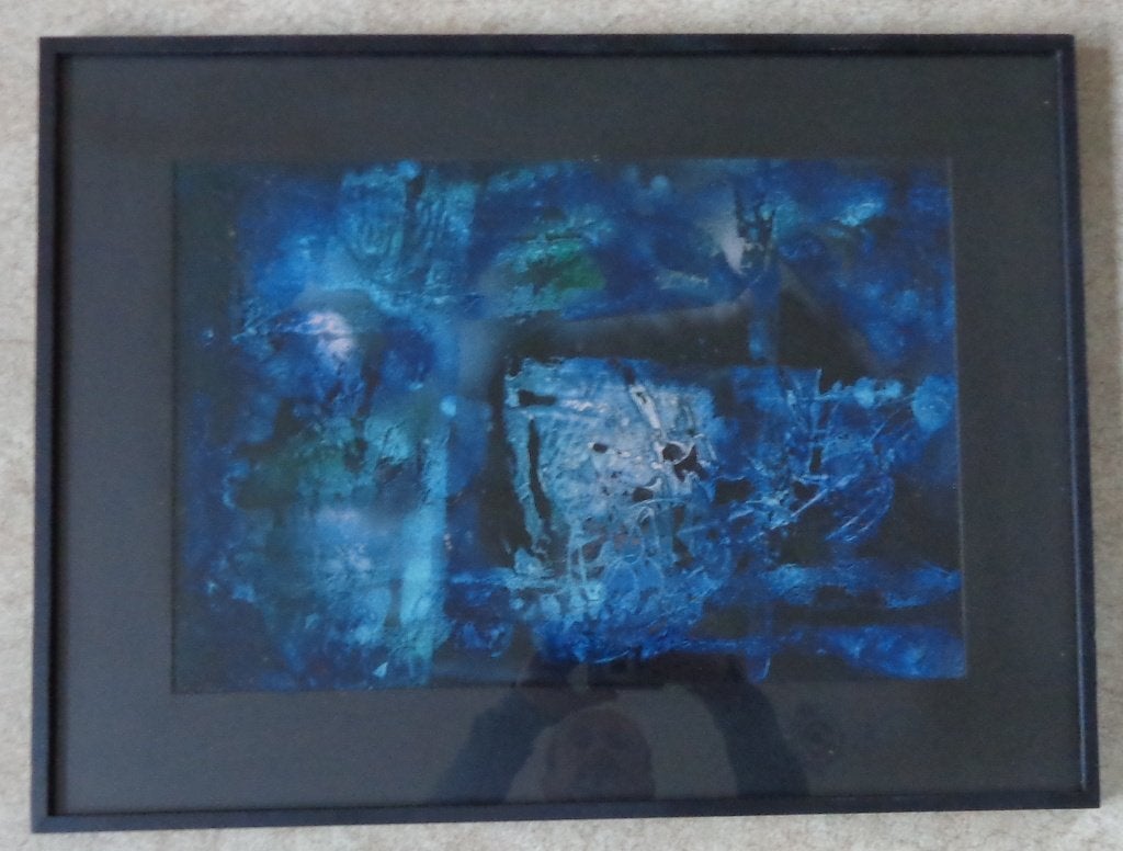 CECILE SAMAIN /  ABSTRACTIE / OLIEVERF / 55x72cm / KADER, Antiek en Kunst, Ophalen