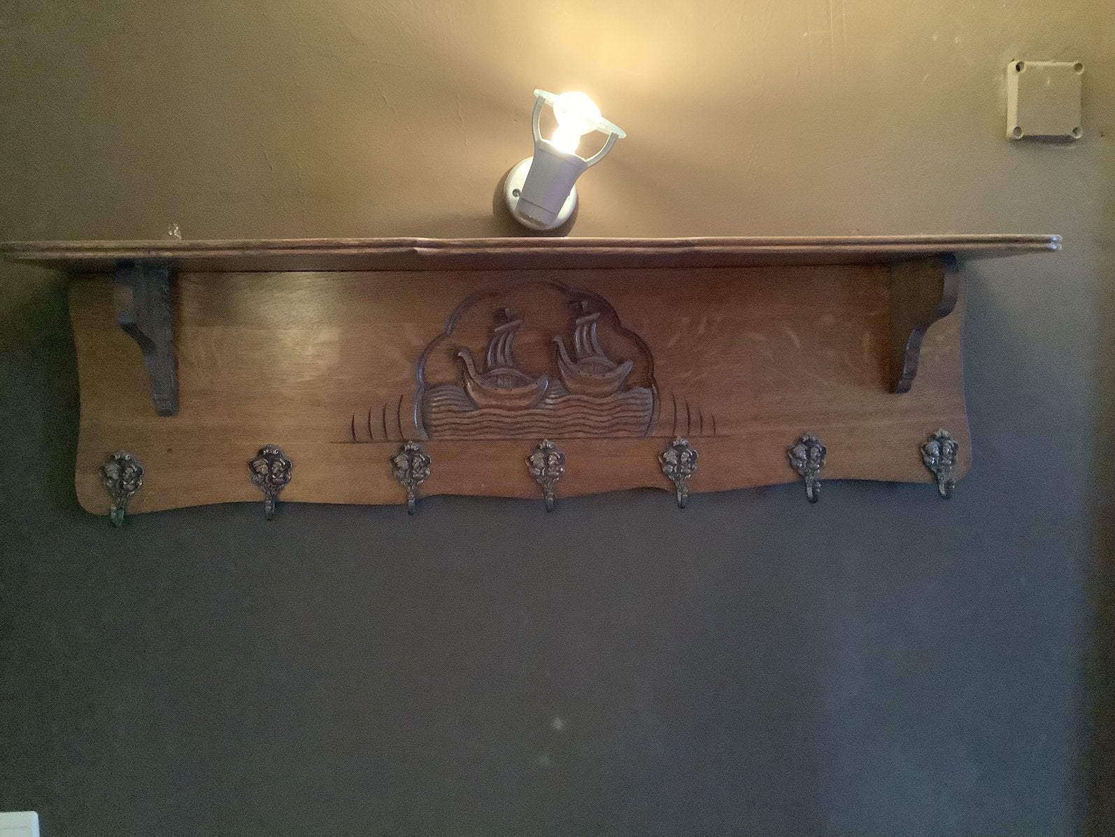 Porte-manteau entièrement en bois de chêne, Enlèvement, Comme neuf