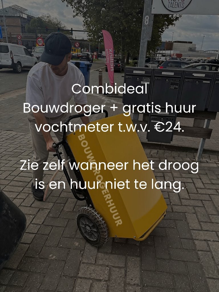 Bouwdroger huren Hasselt | €49/week | Gratis vochtmeter, Enlèvement, Comme neuf, Ventilateur