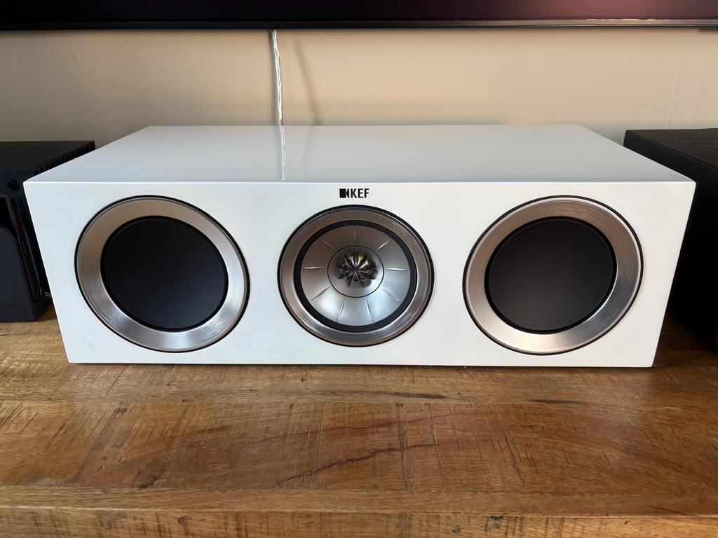KEF R200c Center Speaker - Hoogglans Wit - In Nieuwstaat, Enlèvement, Comme neuf, Haut-parleur central