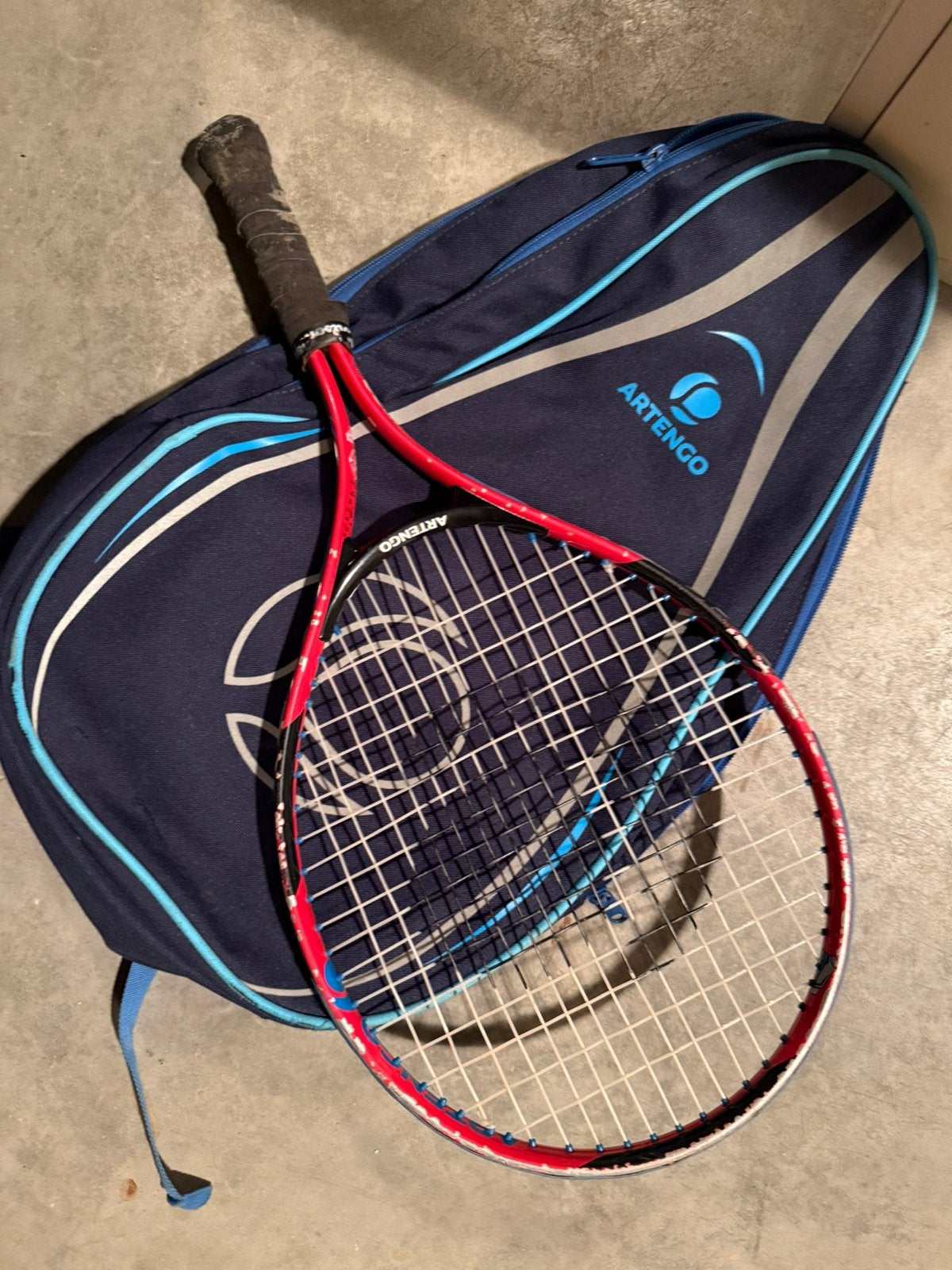 Raquette et sac tennis enfant, Sports & Fitness, Enlèvement, Utilisé, Raquette, Autres marques