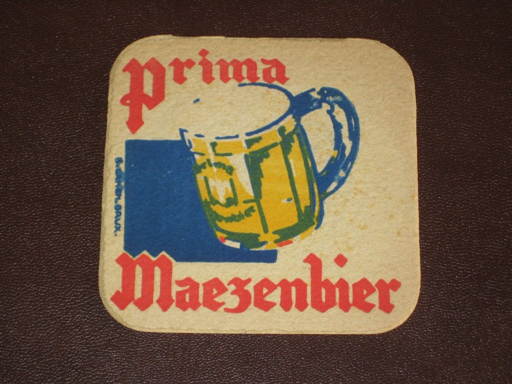 Vooroorlogs bier viltje brouwerij MAES te WAARLOOS, Verzamelen, Ophalen of Verzenden, Gebruikt, Viltje(s)