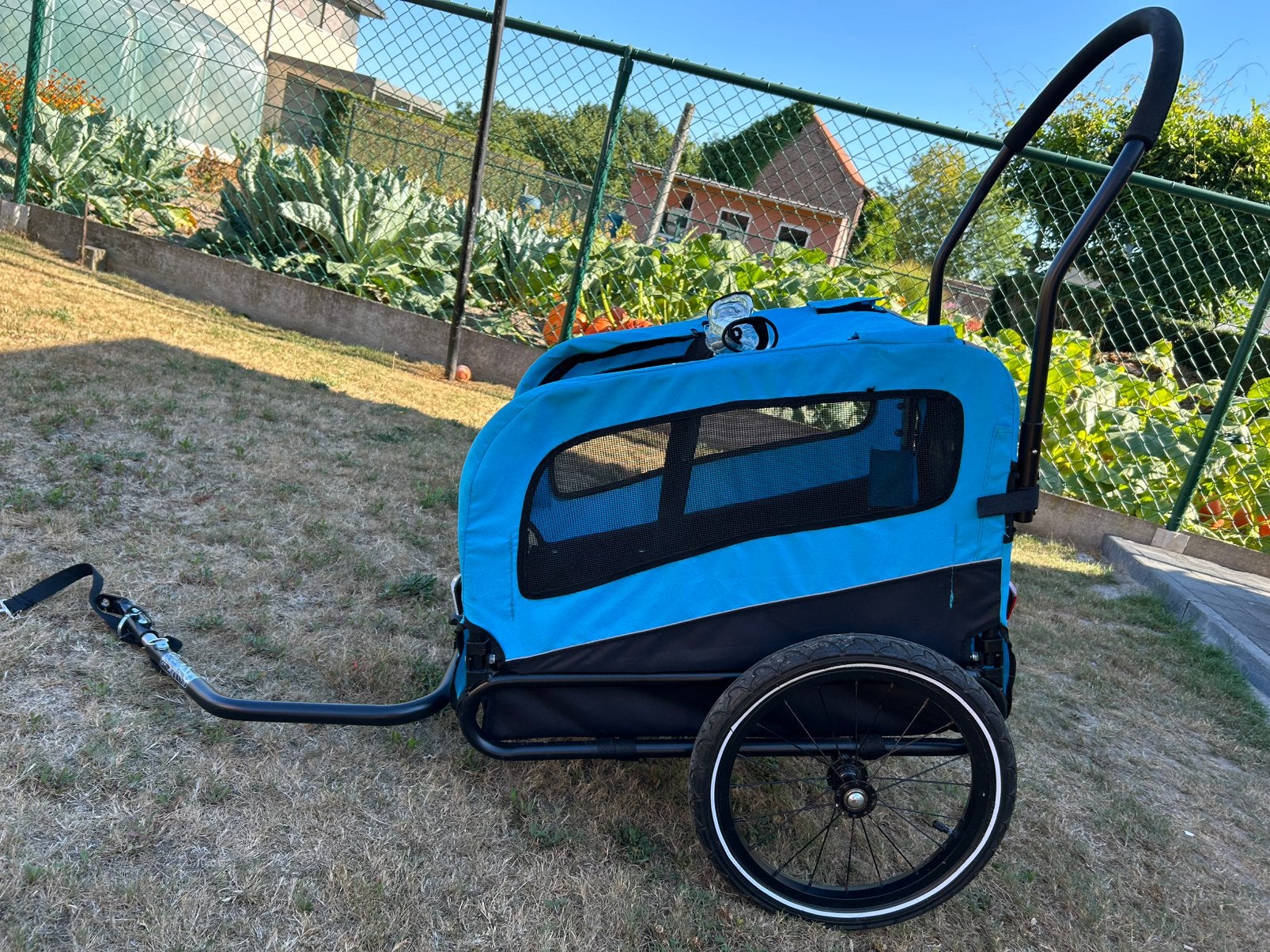 Fietskar/wandelkar AX Bike, Remorque pour chien, Pliable, Comme neuf, Enlèvement