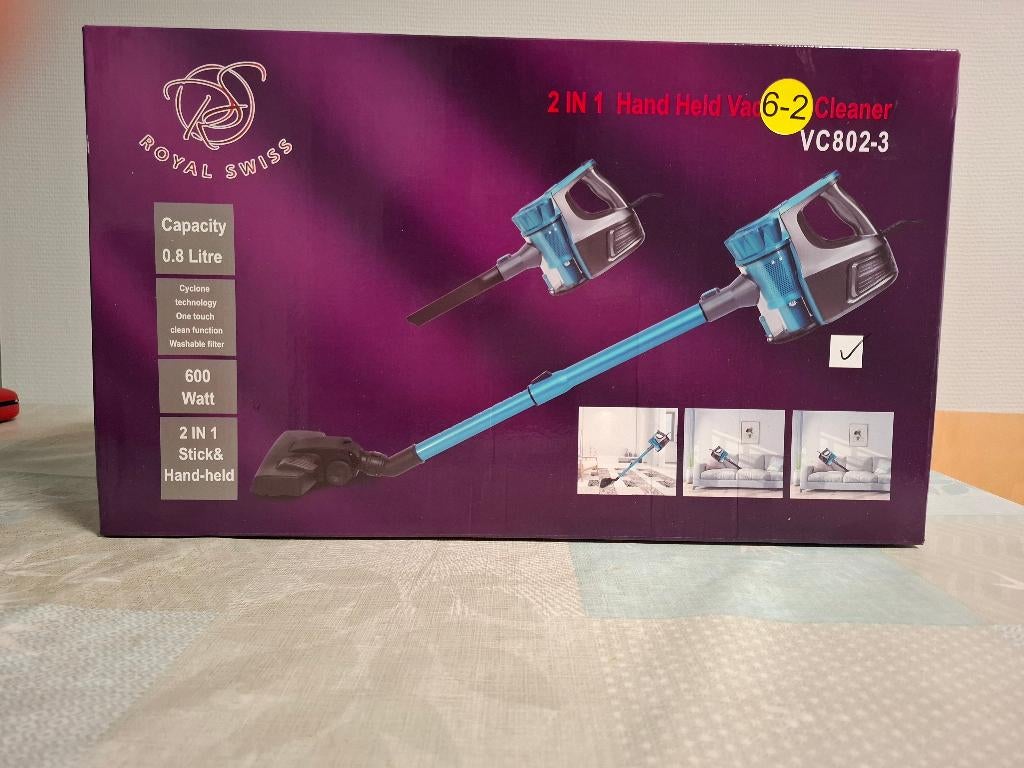 Royal Swiss steelstofzuiger 2 in 1, Enlèvement ou Envoi, Neuf, Réservoir, Moins de 1 200 watts