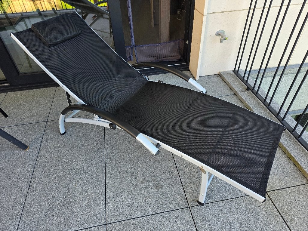 vidaXL Loungestoel, Tuin en Terras, Ligbedden, Ophalen, Zo goed als nieuw, Aluminium, Verstelbaar