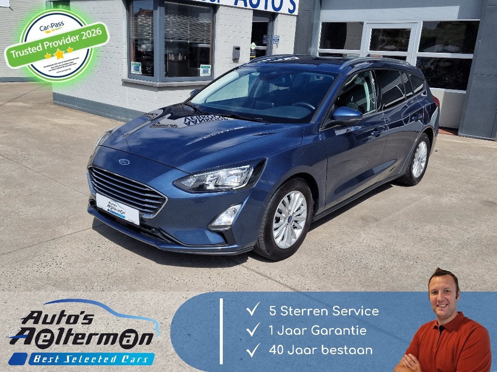 ord Focus 1.0 GPS * APPLE CARPLAY * VERWARMD STUURWIEL, Stof, Euro 6, Blauw, Bedrijf