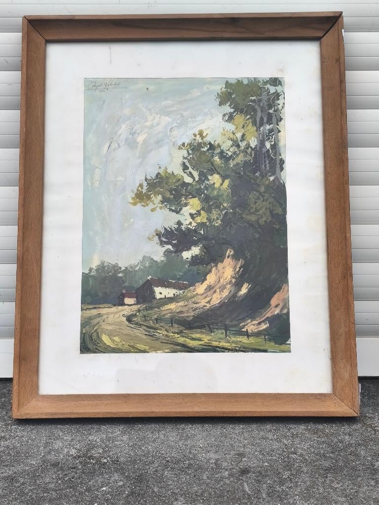 Huile encadré signe Roger de Coster, Antiquités & Art, Art | Peinture | Classique, Enlèvement ou Envoi