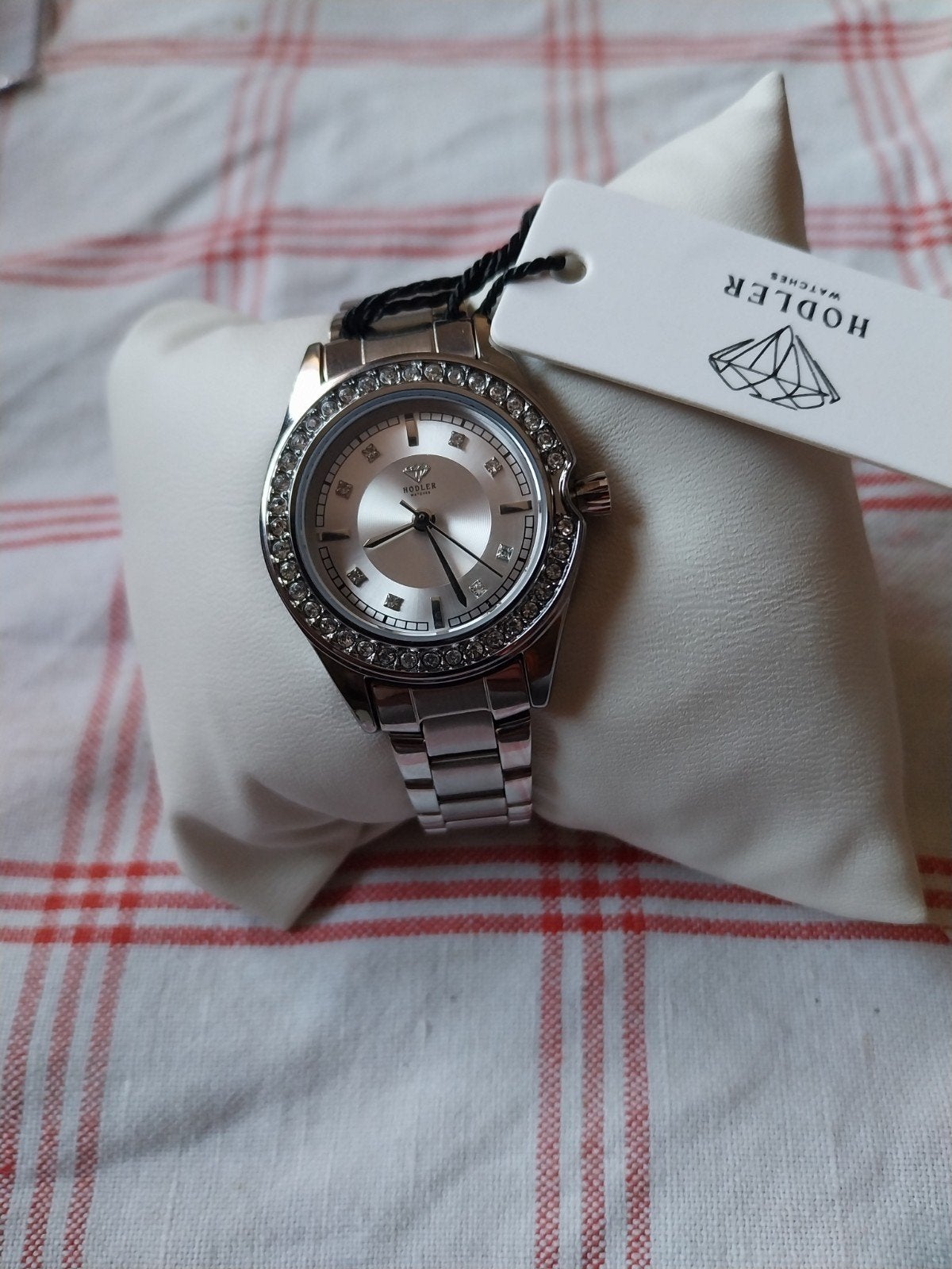 Horloge voor dames, Handtassen en Accessoires, Horloges | Dames, Nieuw, Polshorloge, Overige merken, Zilver, Staal, Met strass