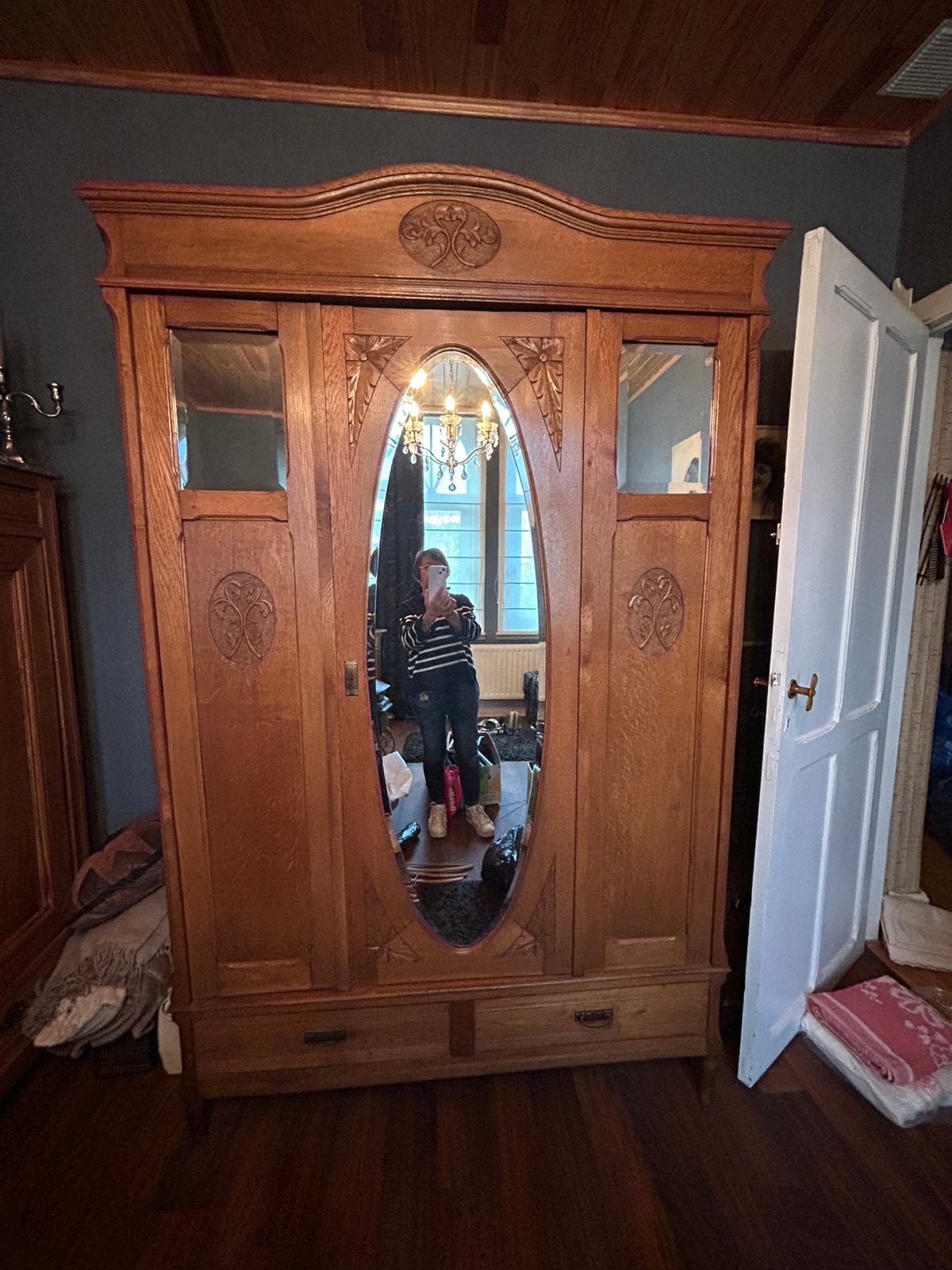 Garde robe en chêne, Antiquités & Art, Enlèvement