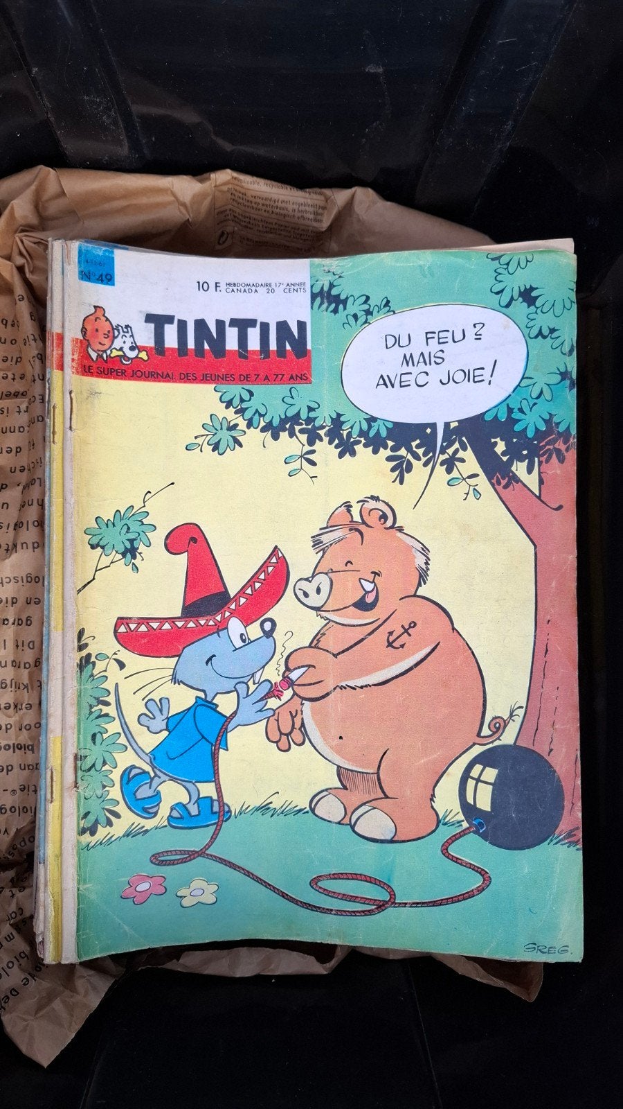 Journal Tintin 1962 complet de 1 à 49, Livres, Enlèvement