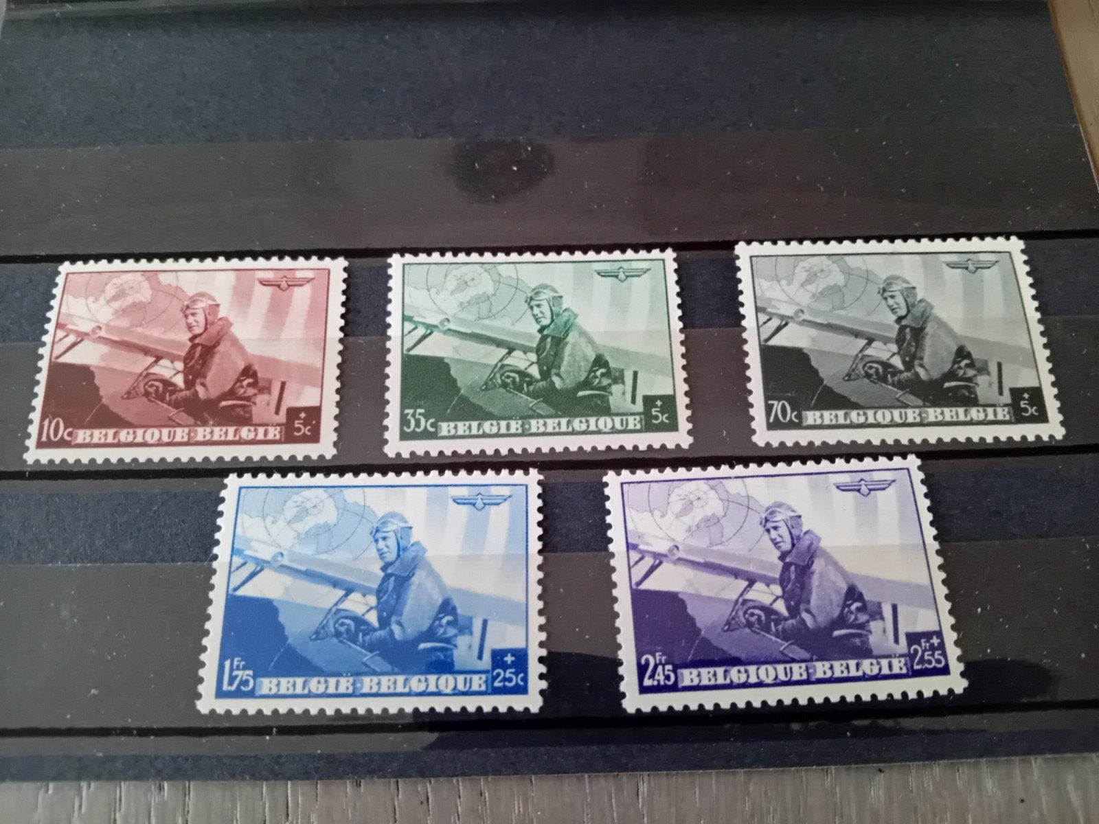 Timbres de Belgique n 466/470* lot 638B, Envoi, Neuf
