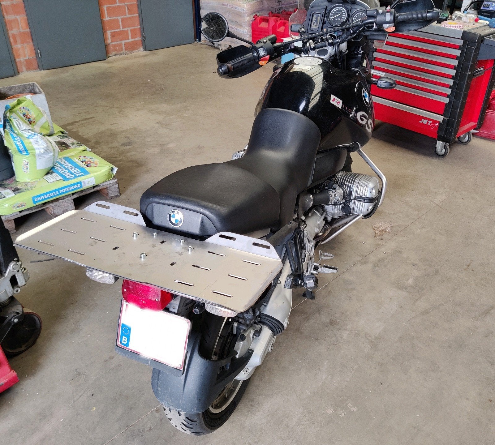 Bagagedrager BMW R1150GS, Ophalen