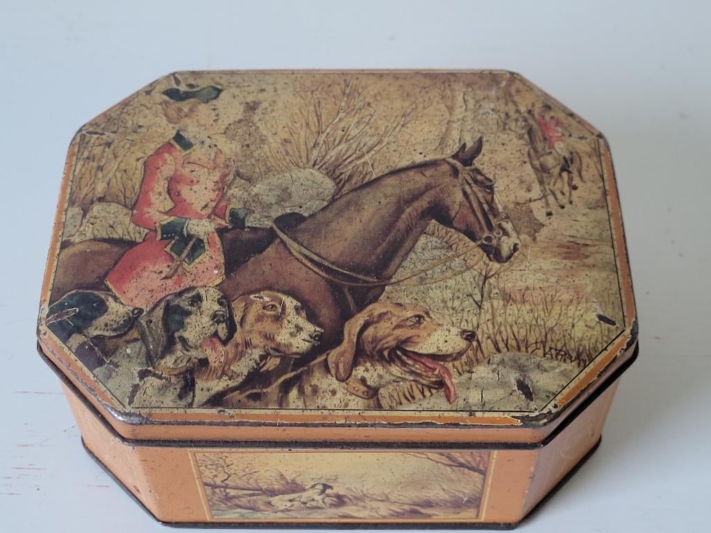 boite octog. fer lithograph. sirop Pomona Verviers/1920-30, Collections, Boîte en métal, Envoi, Utilisé, Autre, Autres marques