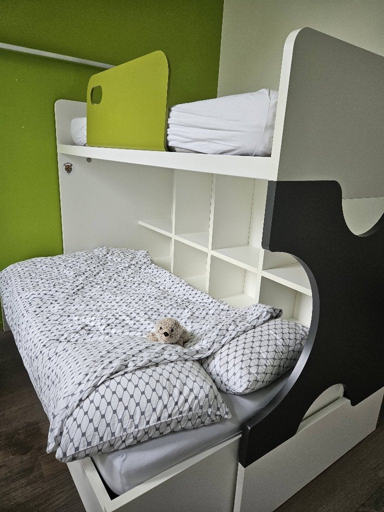 Mobilier sur mesure avec 2 lits et rangements intégrés, Enlèvement, Comme neuf, Lits superposés