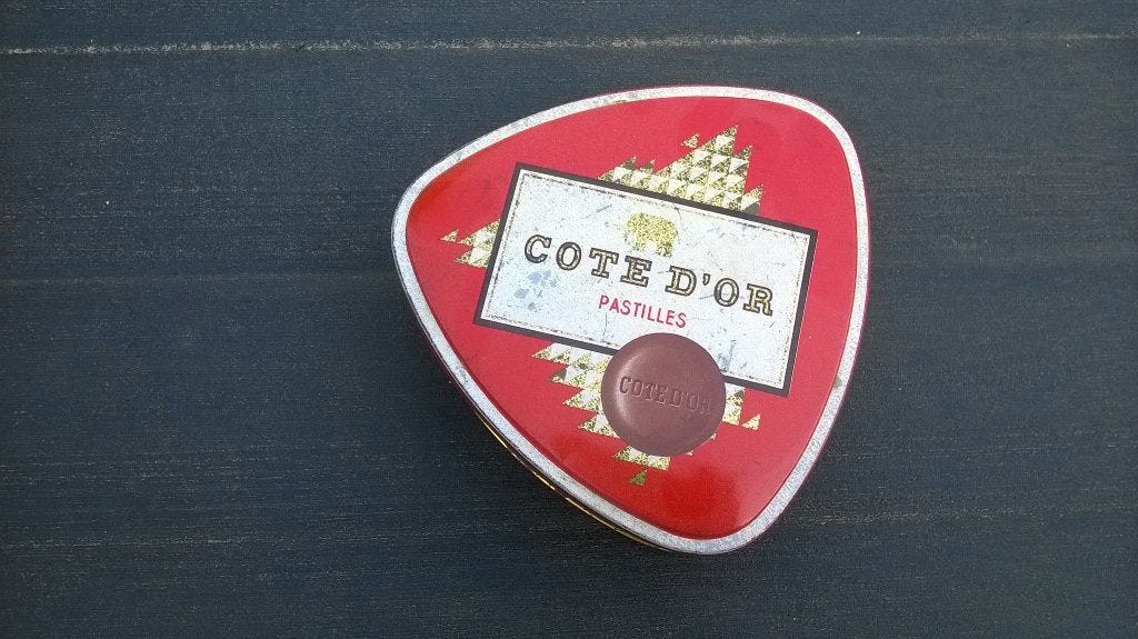 Blikken doos Côte d’Or Pastilles, Ophalen of Verzenden, Gebruikt, Overige, Overige merken