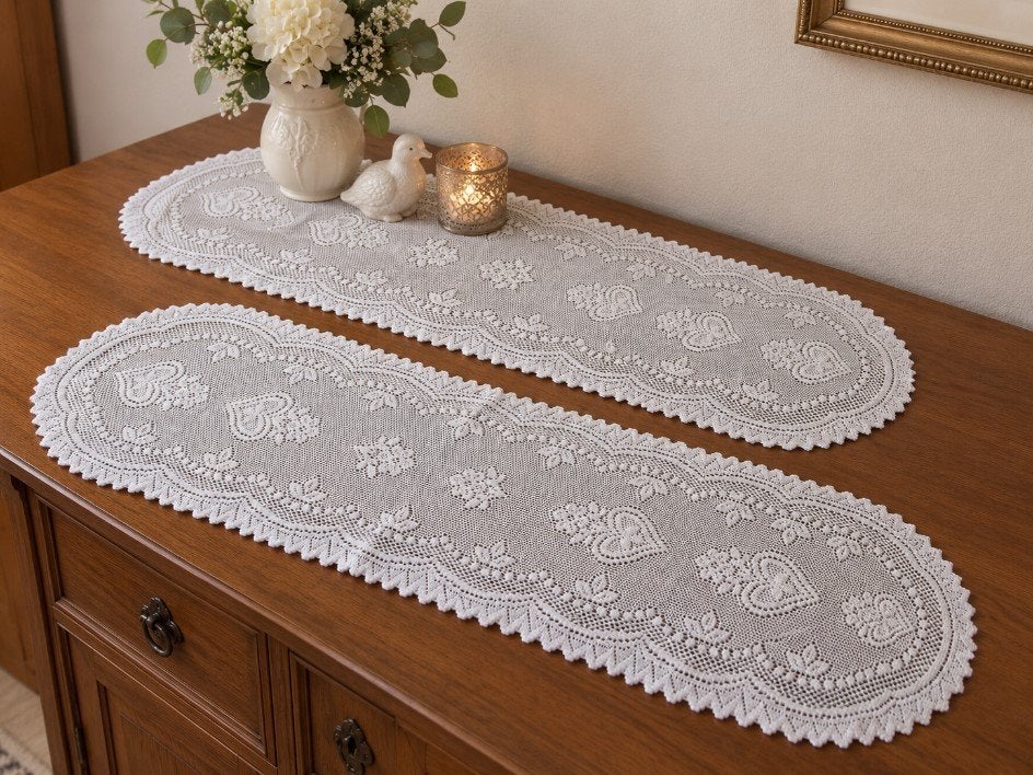 2 chemins de table vintage 103x49cm - DÉSTOCKAGE!, Maison & Meubles, Vintage, Enlèvement ou Envoi, Comme neuf, Textile