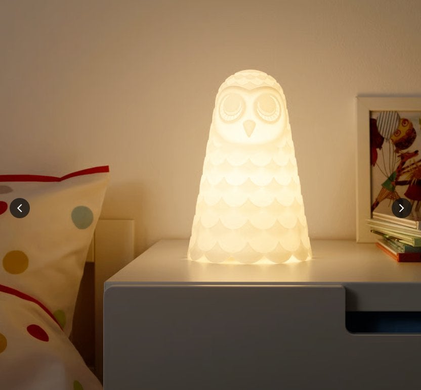 Ikea SOLBO Led-tafellamp nachtlamp, wit/uil, Maison & Meubles, Lampes | Lampes de table, Enlèvement ou Envoi