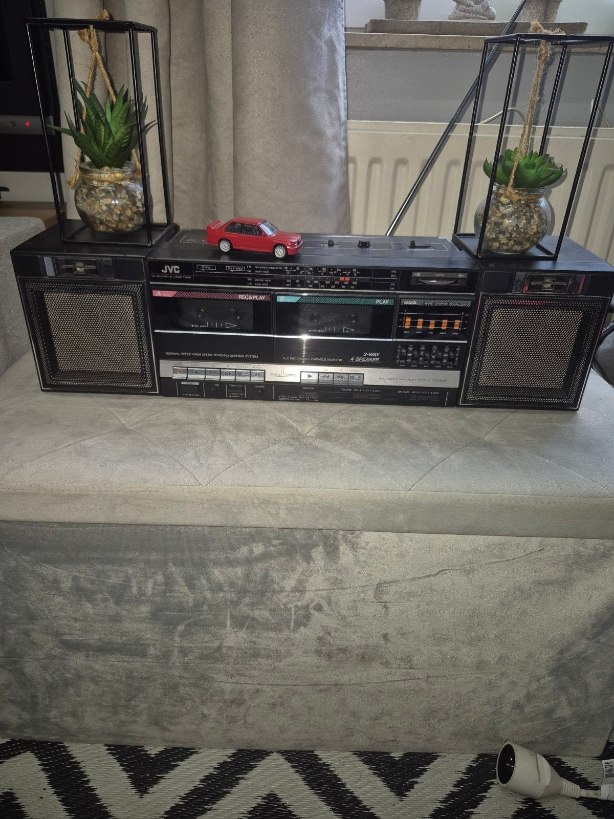 radio double cassettes JVC vintage, Ophalen, Radio