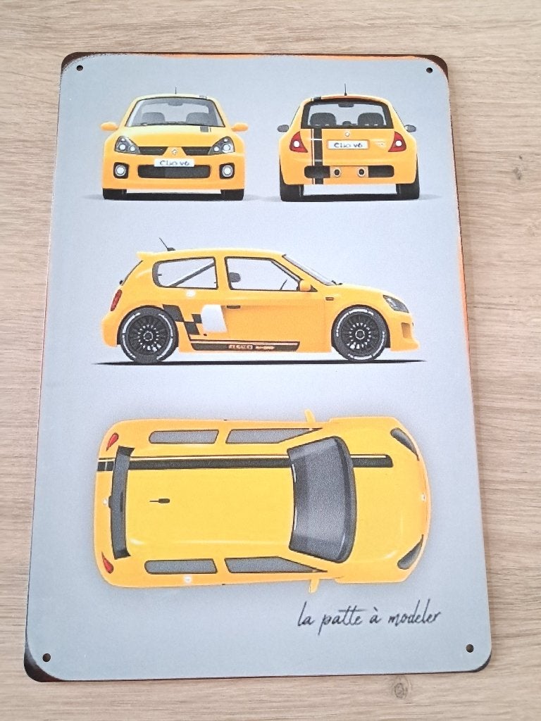 Renault Clio V6 metalen bord., Ophalen of Verzenden, Nieuw, Auto's