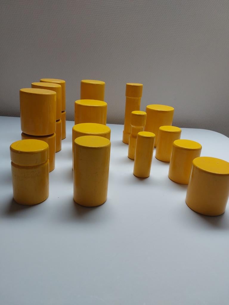houten vormblokken / educatieve blokken – 33 stuks, Antiek en Kunst, Ophalen
