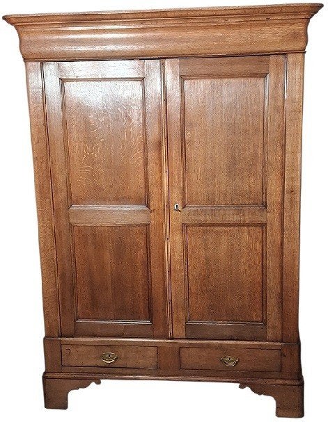 eiken Louis Philippe 2deurs kledingkast, Ophalen, B, Gebruikt, 100 tot 150 cm