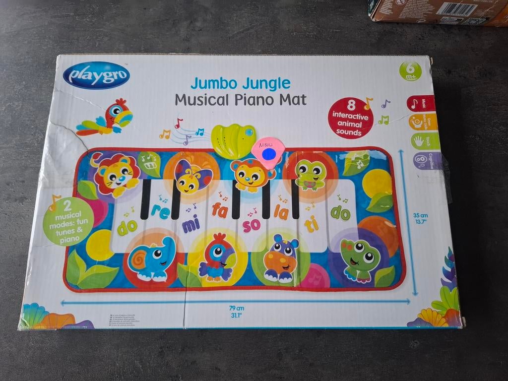 Playgro Jumbo Jungle Musical Piano Mat (NIEUW), Ophalen of Verzenden, Nieuw, Met geluid